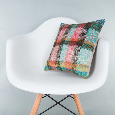 Contemporary Multiple Color Kilim Pillow Cover 16x16 8340