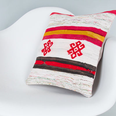 Contemporary Multiple Color Kilim Pillow Cover 16x16 8343