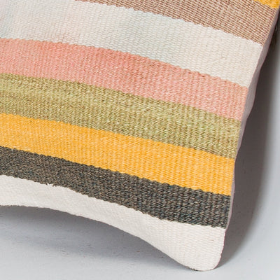 Contemporary Multiple Color Kilim Pillow Cover 16x16 8344