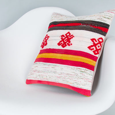 Contemporary Multiple Color Kilim Pillow Cover 16x16 8346