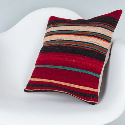 Contemporary Multiple Color Kilim Pillow Cover 16x16 8349