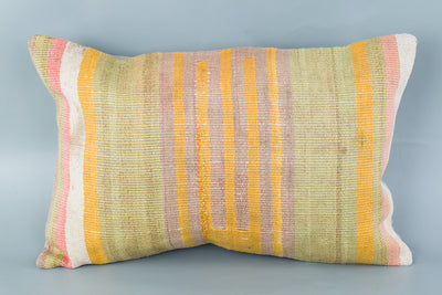 Contemporary Multiple Color Kilim Pillow Cover 16x24 8483