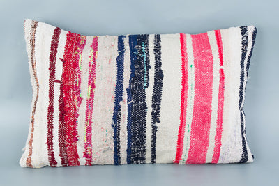Contemporary Multiple Color Kilim Pillow Cover 16x24 8490