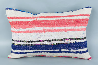 Contemporary Multiple Color Kilim Pillow Cover 16x24 8491