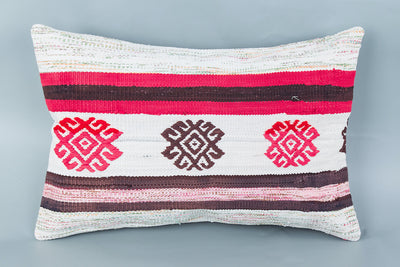 Contemporary Multiple Color Kilim Pillow Cover 16x24 8500