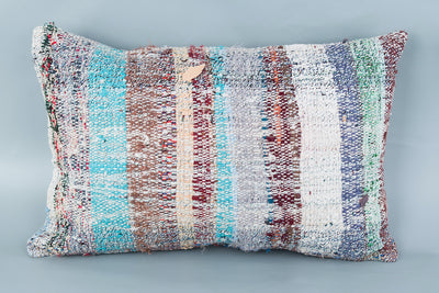 Contemporary Multiple Color Kilim Pillow Cover 16x24 8514
