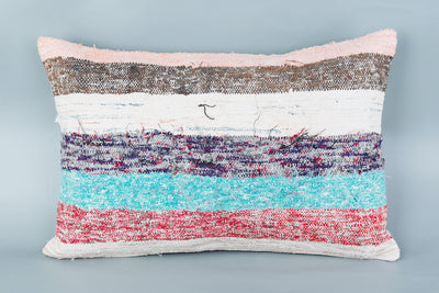 Contemporary Multiple Color Kilim Pillow Cover 16x24 8556