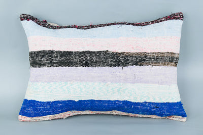 Contemporary Multiple Color Kilim Pillow Cover 16x24 8557