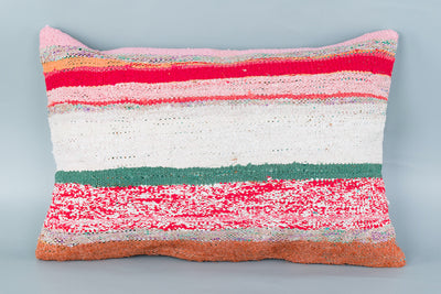 Contemporary Multiple Color Kilim Pillow Cover 16x24 8559