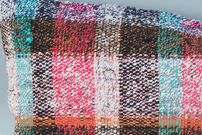 Contemporary Multiple Color Kilim Pillow Cover 16x24 8561