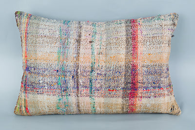 Contemporary Multiple Color Kilim Pillow Cover 16x24 8568
