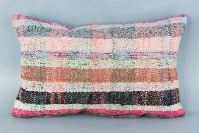 Contemporary Multiple Color Kilim Pillow Cover 16x24 8584