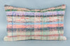 Contemporary Multiple Color Kilim Pillow Cover 16x24 8587