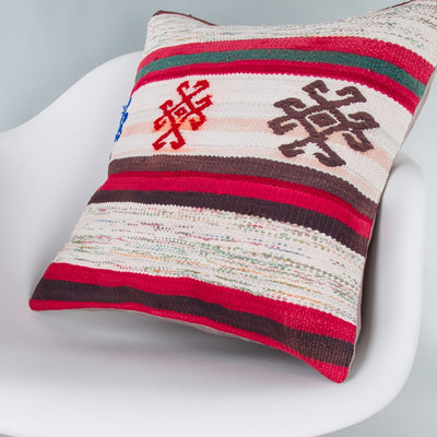 Contemporary Multiple Color Kilim Pillow Cover 20x20 8720