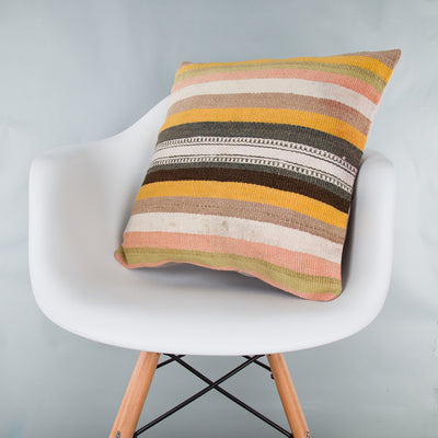 Contemporary Multiple Color Kilim Pillow Cover 20x20 8721
