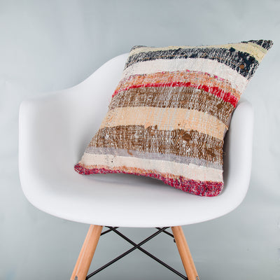 Contemporary Multiple Color Kilim Pillow Cover 20x20 8753