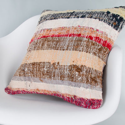 Contemporary Multiple Color Kilim Pillow Cover 20x20 8753
