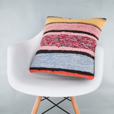 Contemporary Multiple Color Kilim Pillow Cover 20x20 8927