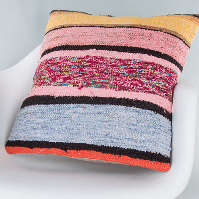 Contemporary Multiple Color Kilim Pillow Cover 20x20 8927