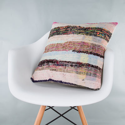 Contemporary Multiple Color Kilim Pillow Cover 20x20 8934