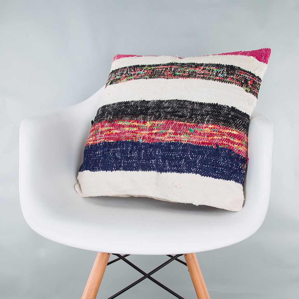 Contemporary Multiple Color Kilim Pillow Cover 20x20 8962