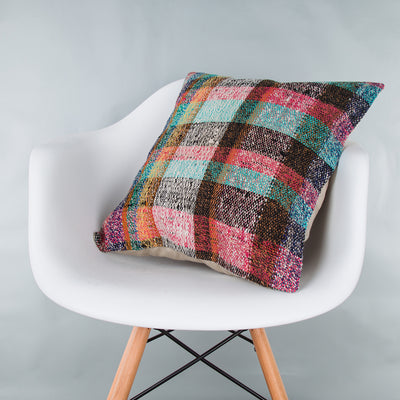 Contemporary Multiple Color Kilim Pillow Cover 20x20 9018