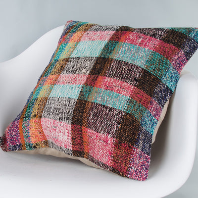Contemporary Multiple Color Kilim Pillow Cover 20x20 9018