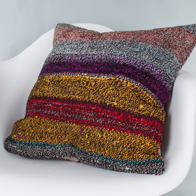 Contemporary Multiple Color Kilim Pillow Cover 20x20 9019