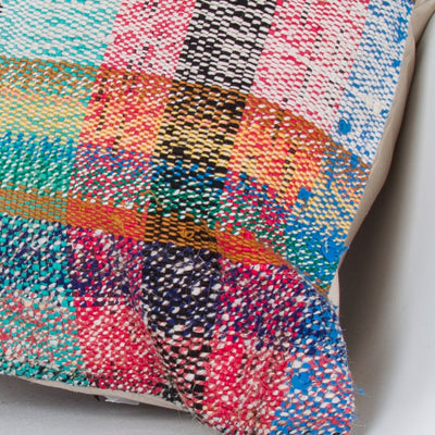 Contemporary Multiple Color Kilim Pillow Cover 20x20 9051