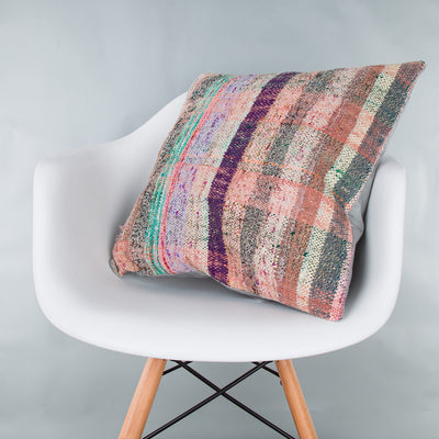 Contemporary Multiple Color Kilim Pillow Cover 20x20 9096