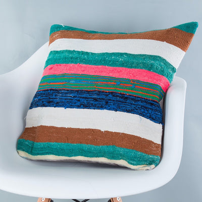 Contemporary Multiple Color Kilim Pillow Cover 20x20 9137