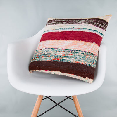 Contemporary Multiple Color Kilim Pillow Cover 20x20 9275
