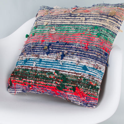 Contemporary Multiple Color Kilim Pillow Cover 20x20 9282