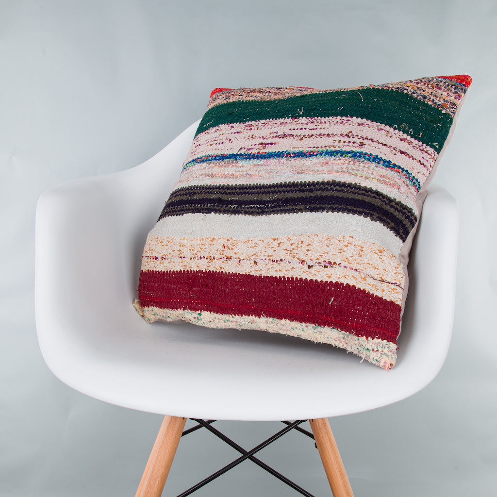 Contemporary Multiple Color Kilim Pillow Cover 20x20 9306