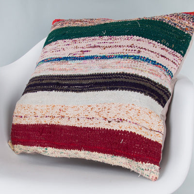 Contemporary Multiple Color Kilim Pillow Cover 20x20 9306