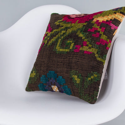 Geometric Multiple Color Kilim Pillow Cover 16x16 7294