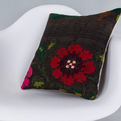 Geometric Multiple Color Kilim Pillow Cover 16x16 7302