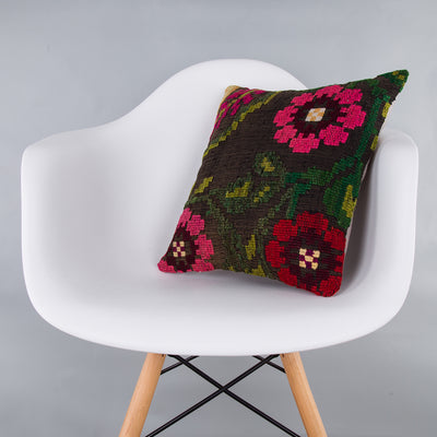 Geometric Multiple Color Kilim Pillow Cover 16x16 7303