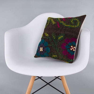 Geometric Multiple Color Kilim Pillow Cover 16x16 7305