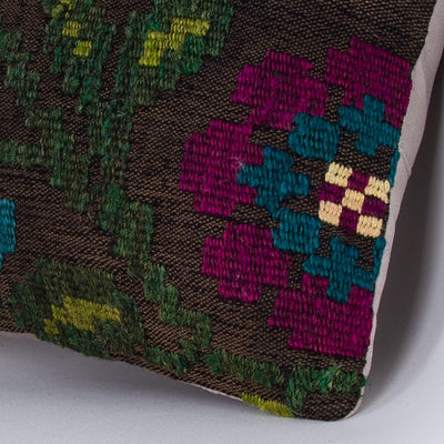 Geometric Multiple Color Kilim Pillow Cover 16x16 7305