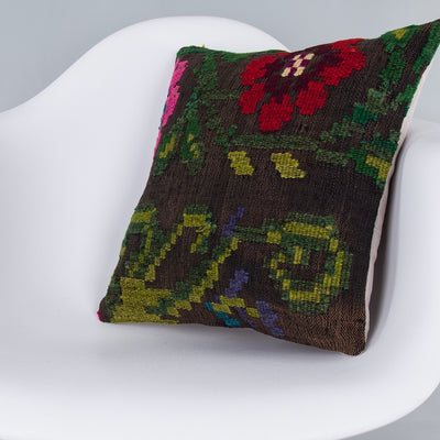 Geometric Multiple Color Kilim Pillow Cover 16x16 7308