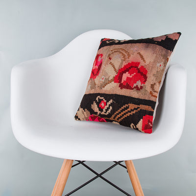 Geometric Multiple Color Kilim Pillow Cover 16x16 7689