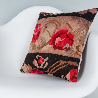 Geometric Multiple Color Kilim Pillow Cover 16x16 7689