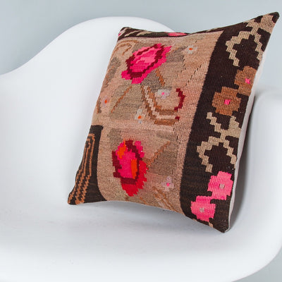 Geometric Multiple Color Kilim Pillow Cover 16x16 7698