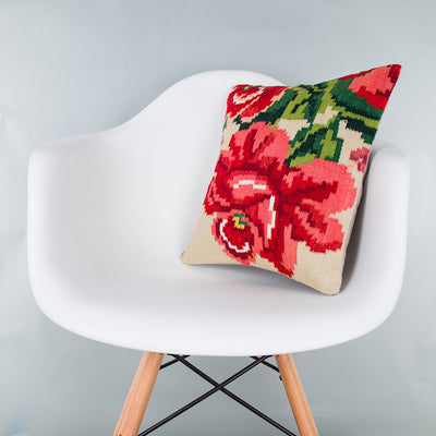 Geometric Multiple Color Kilim Pillow Cover 16x16 8015