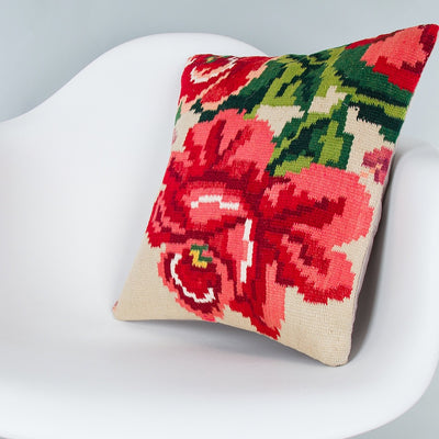 Geometric Multiple Color Kilim Pillow Cover 16x16 8015