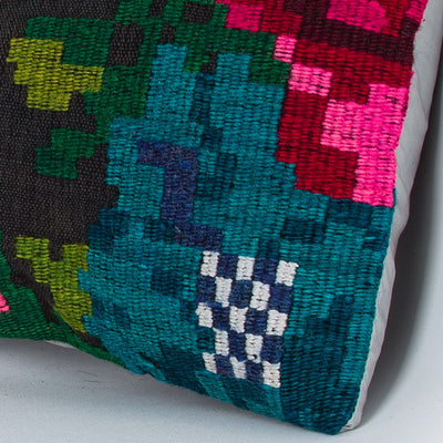 Geometric Multiple Color Kilim Pillow Cover 16x16 8056