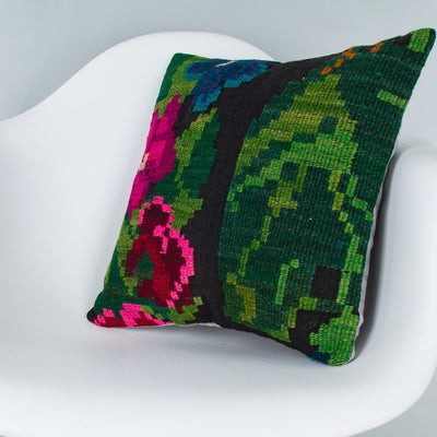 Geometric Multiple Color Kilim Pillow Cover 16x16 8057