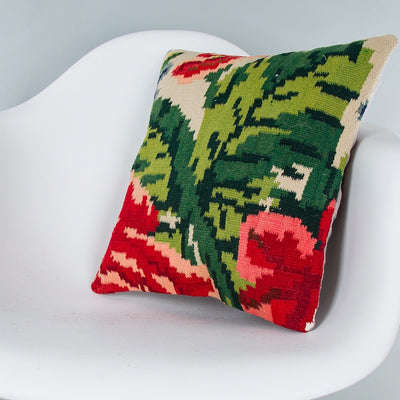 Geometric Multiple Color Kilim Pillow Cover 16x16 8111