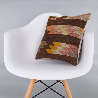 Geometric Multiple Color Kilim Pillow Cover 16x16 7255